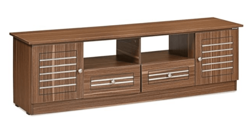 Nilkamal Iris Engineered Wood TV Cabinet | TV Entertainment Unit with 2 Drawers, 2 Shelves, and 2 Cabinet (Walnut) - Image 3